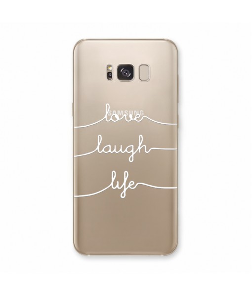 Husa Samsung Galaxy S8 Silicon Premium LOVE LAUGH LIFE